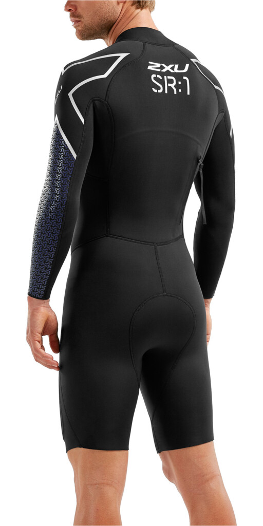 2020 2XU Mens Pro Swim Run SR1 Wetsuit Black Blue Surf Print MW5479c 