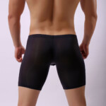 2020 Men Ultra Thin Underwear Transparent Men Boxer Sculpting Half