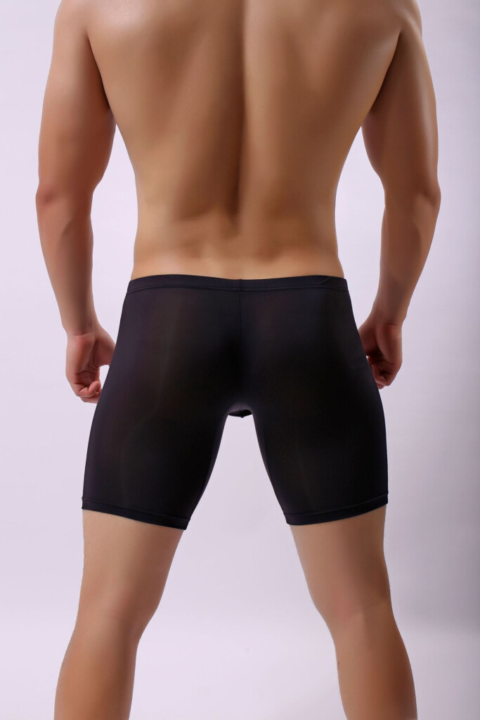 2020 Men Ultra Thin Underwear Transparent Men Boxer Sculpting Half 