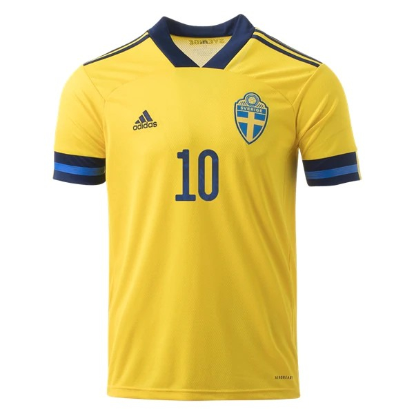 2020 Sweden Euro Zlatan Ibrahimovic 10 Home Soccer Jersey Team 