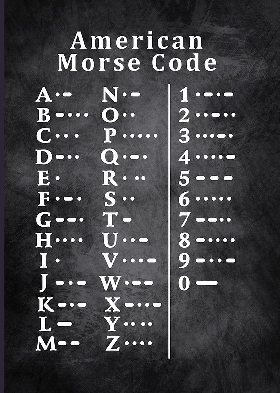 American Morse Code Chart By Dirk Gently Morse Code Coding