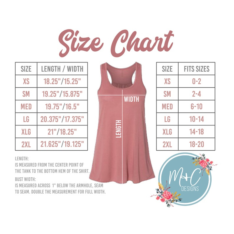 Bella Canvas Women's Shirt Size Chart - Size-Chart.net