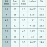 Big Kid Shoe Size Conversion Chart 7 Through 12 Years Shoe Size