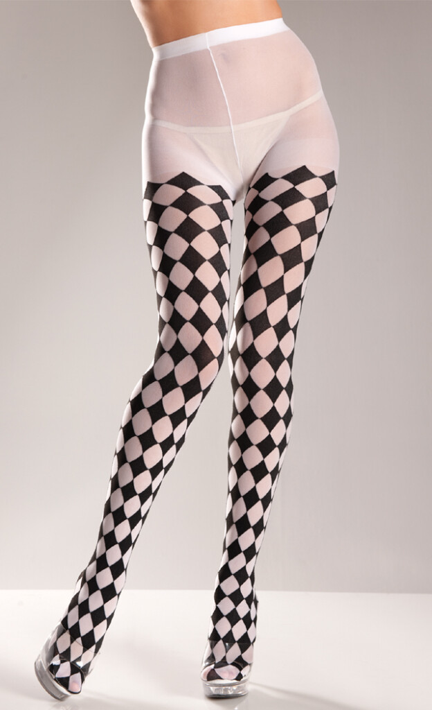 Black And White CheckeRed Pantyhose SpicyLegs