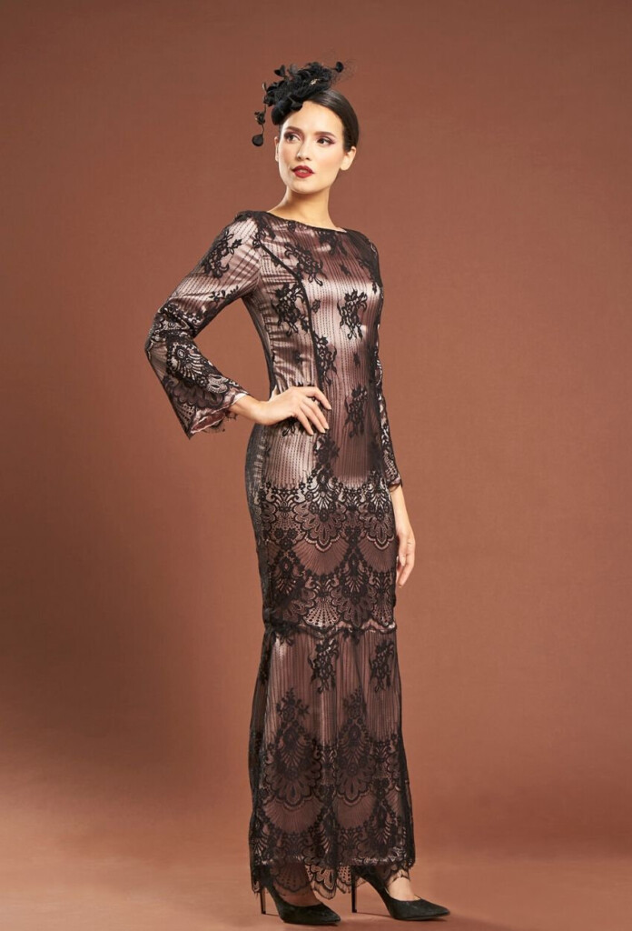 Black French Lace Baju Kurung Dress Baju Raya