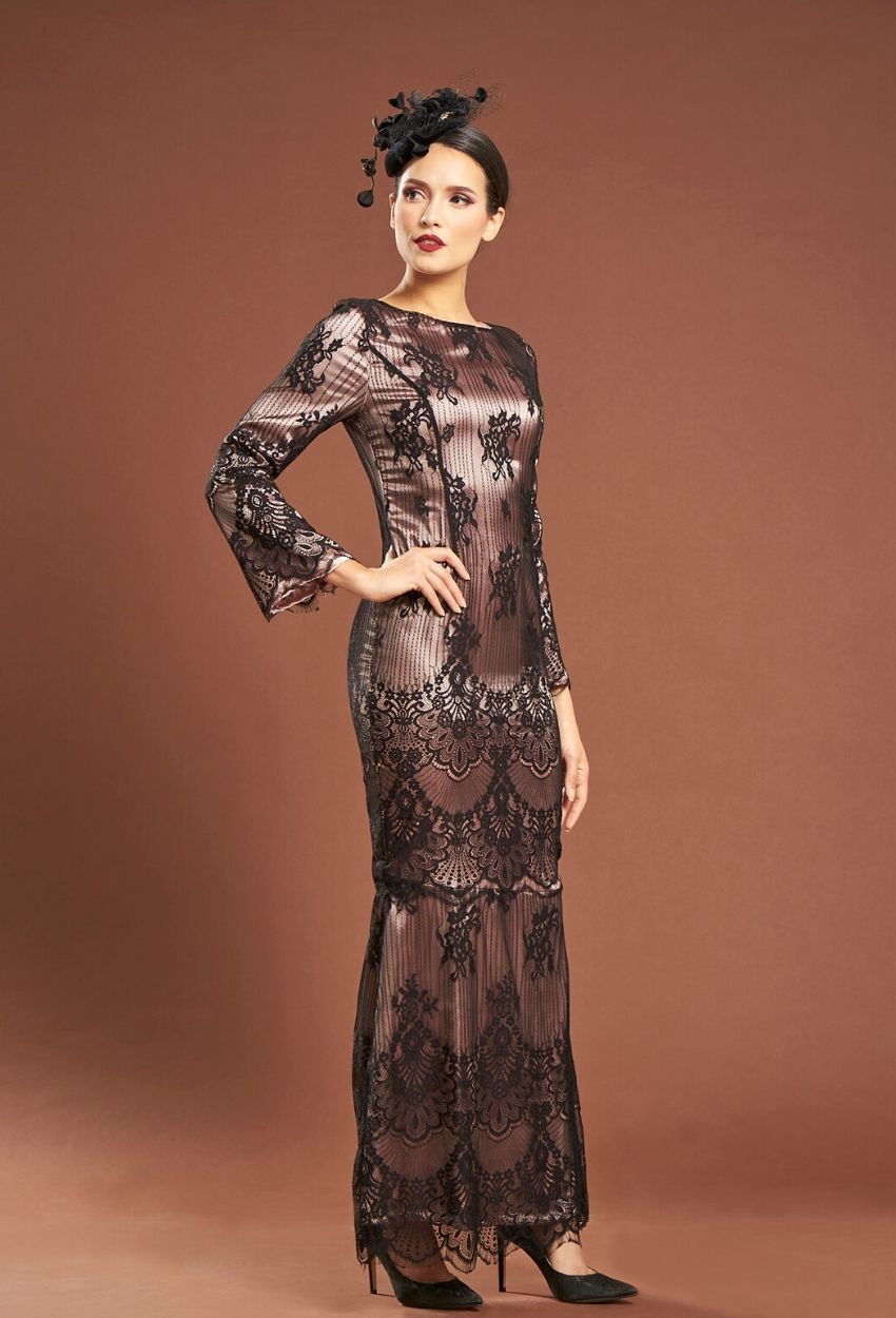 Black French Lace Baju Kurung Dress Baju Raya - Size-Chart.net