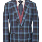 Blue Check Suit Mens Wedding Suit From King Allen Hitched co uk