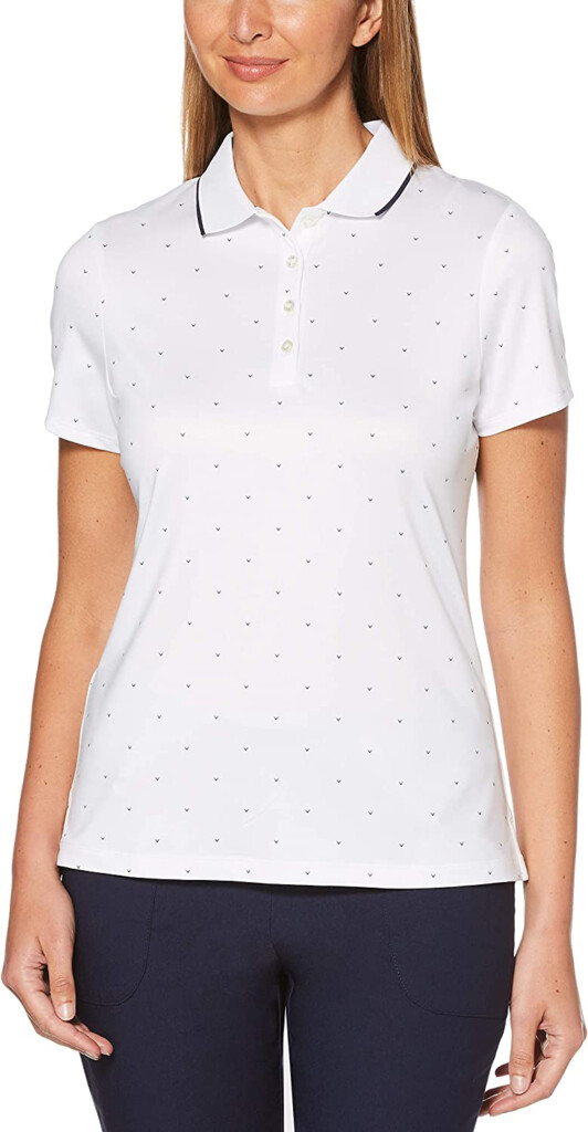 Callaway Women s Performance Short Sleeve All Over Print Polo Shirt 