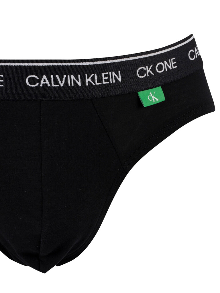 Calvin Klein CK One Hip Briefs Black With White Trim Standout