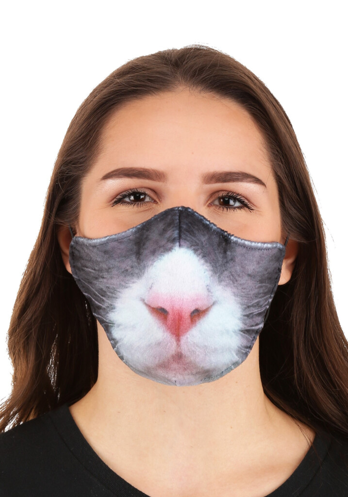 Cat Sublimated Face Mask For Adults