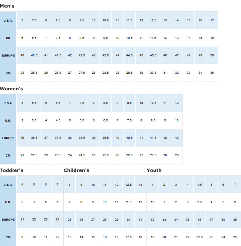 Columbia Size Guide