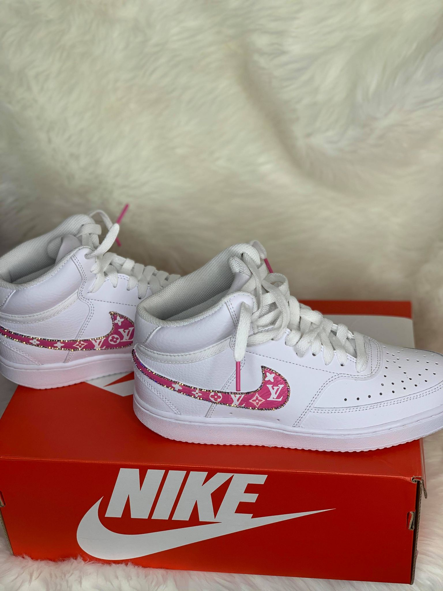 Custom Nike Shoes Pink Designer Bling Dreamy Designs By Nikki