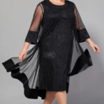 Elegant Plus Size Women s Dresses Black Lace Dot Mother Of The Bride