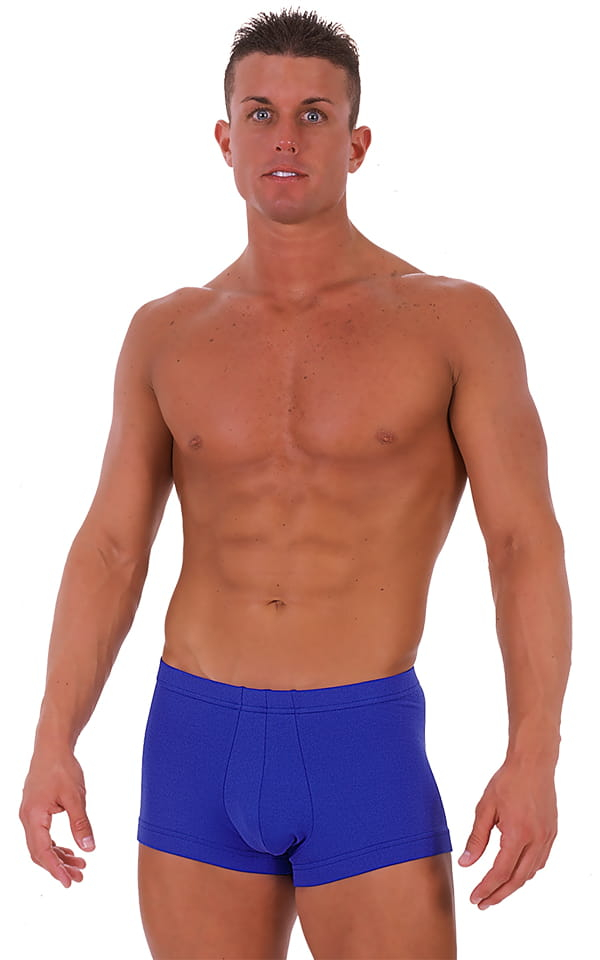 Fitted Pouch Square Cut Watersports Swim Trunks In Royal Blue By Skinz
