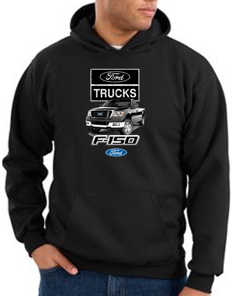 Ford Truck Hoodie Hooded Sweatshirt F 150 Adult Black Hoody Ford 