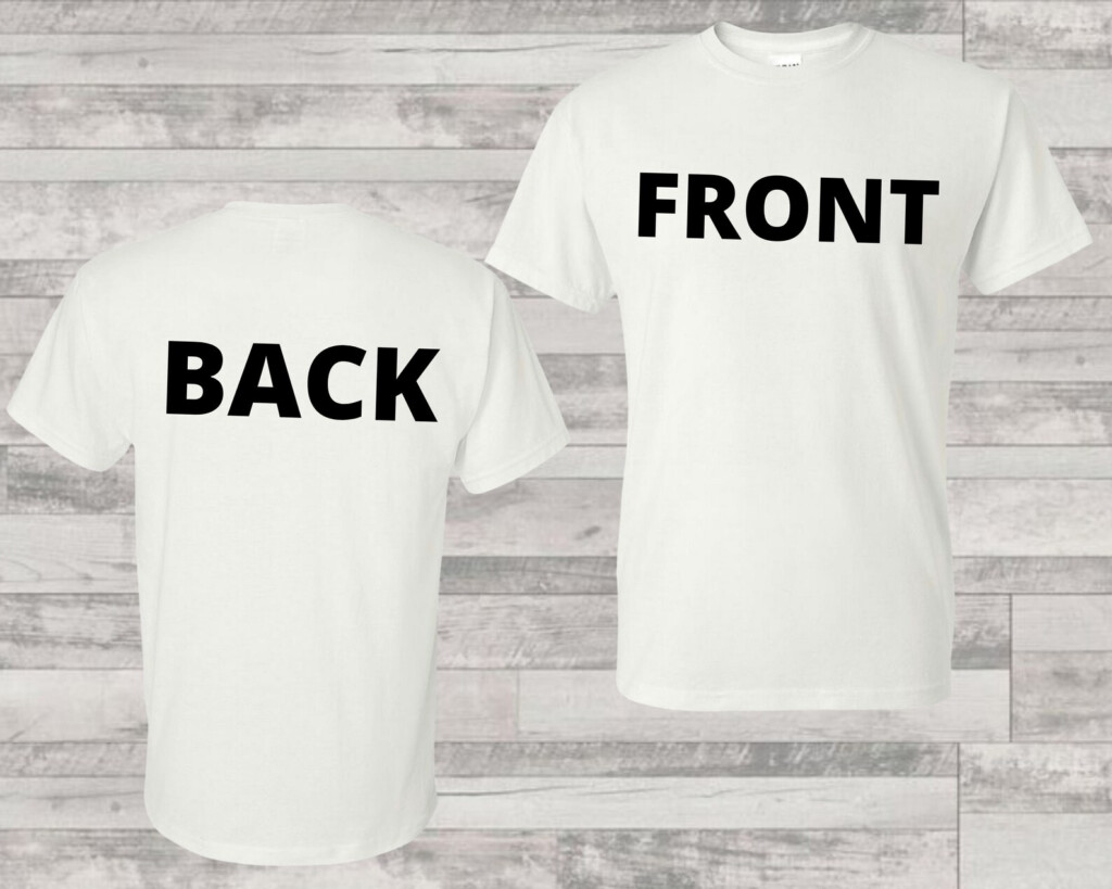 Front Back White T shirt Mockup White Gildan Tshirt MockUp Etsy