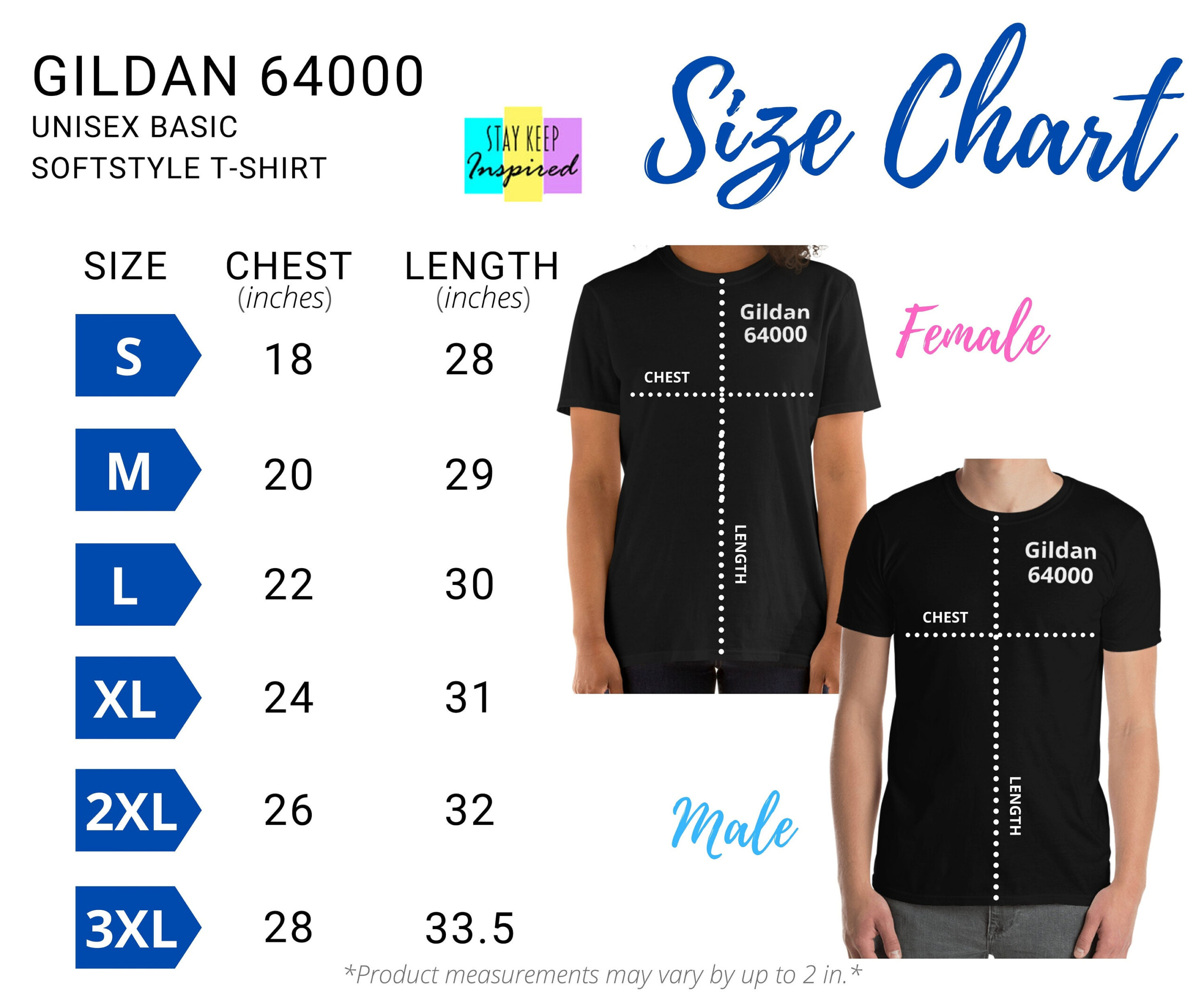Gildan Size Chart Polo Shirt