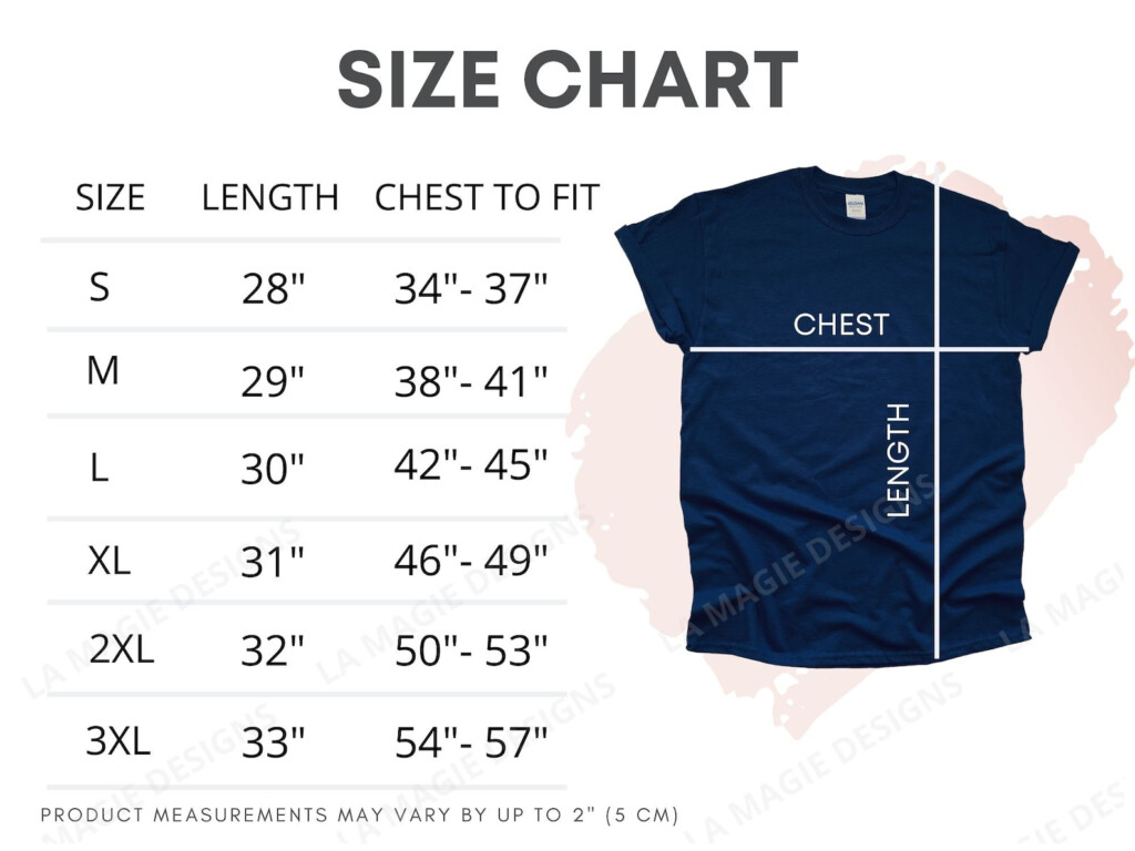 Gildan 64000 Size And Color Chart G640 Digital File All Etsy - Size ...