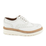 Grenson Women s Emily Leather Brogues White Calf FREE UK Delivery