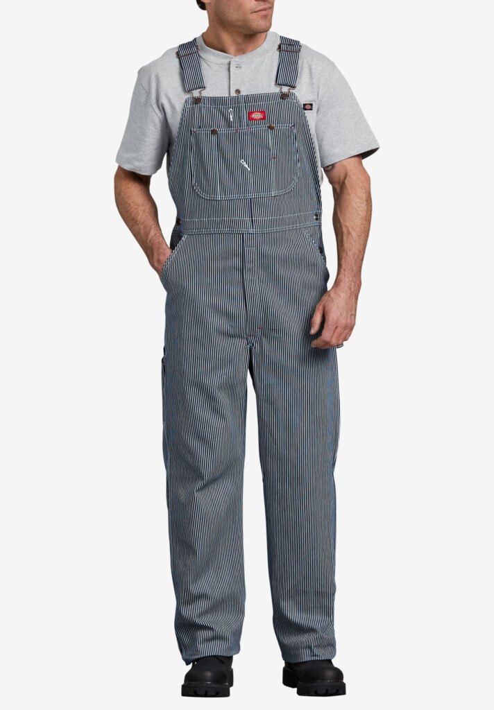 Hickory Stripe Bib Overalls By Dickies Big And Tall Overalls King Size