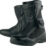 Icon Reign Waterproof Motorcycle Boot Black