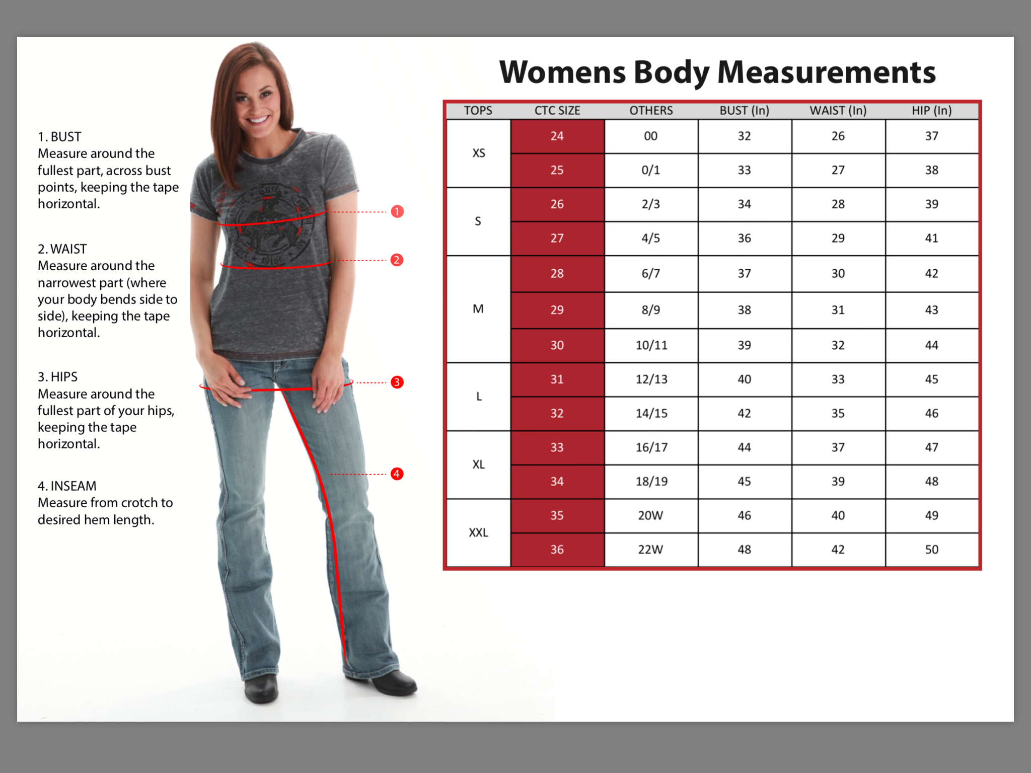 Frame Denim Women's Size Chart - Size-Chart.net