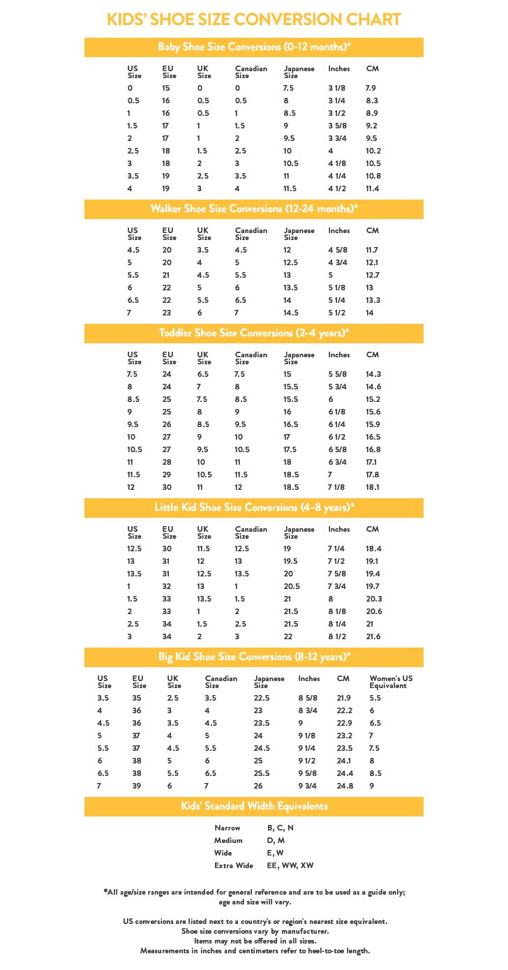 Kids Shoe Size Chart Shoe Size Chart Kids Toddler Shoe Size Chart