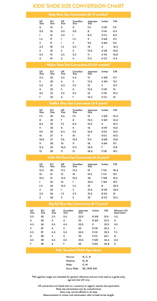 Kids Shoe Size Chart Shoe Size Chart Kids Toddler Shoe Size Chart 