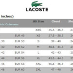 Lacoste Men s Shirt Size Chart Lacoste Men Lacoste Golf Shirts