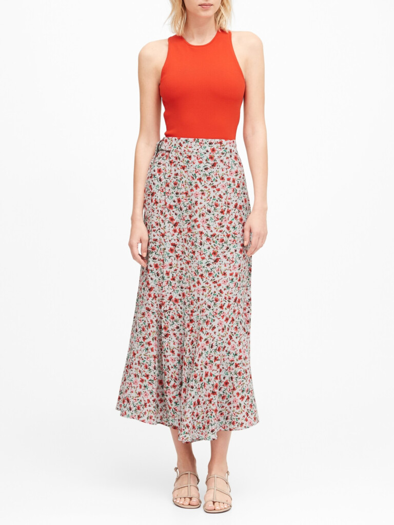 Long Midi Wrap Skirt Banana Republic