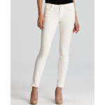 Lyst J Brand Pants Mid Rise Skinny Corduroy In White In White