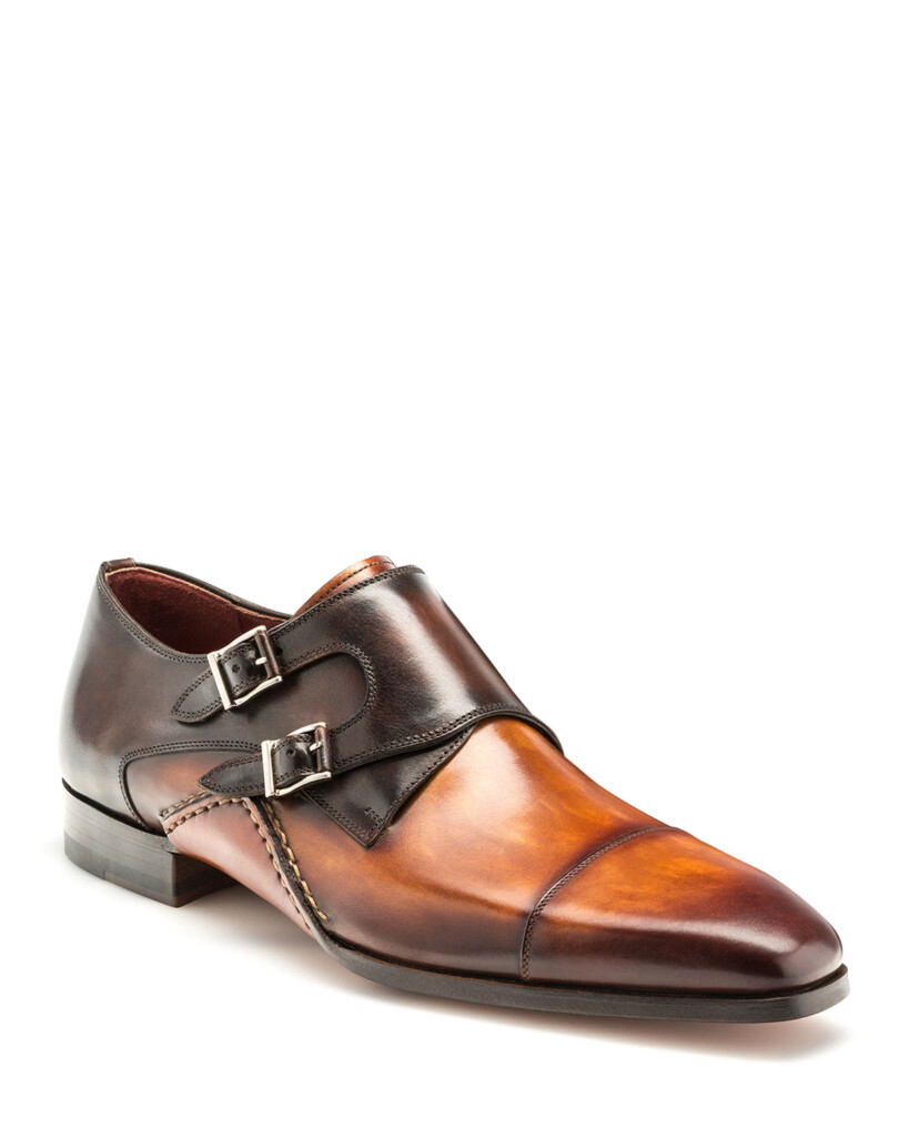 Magnanni Men s Ondara Double Monk Two Tone Leather Shoes Neiman Marcus