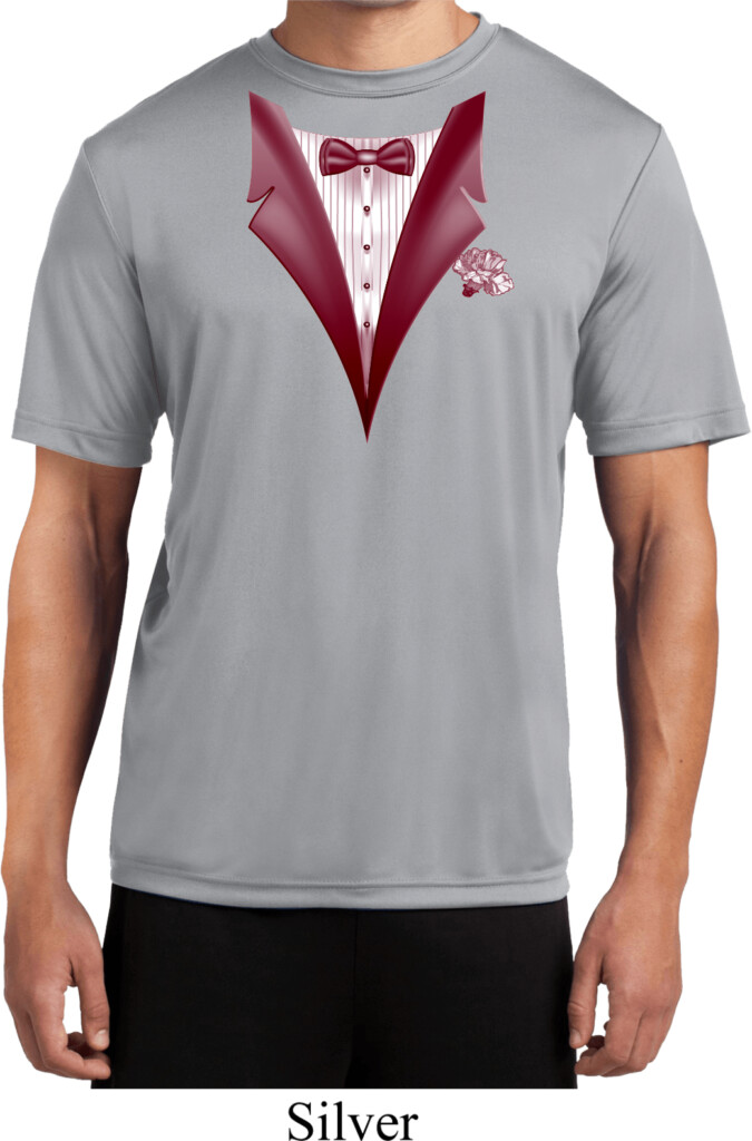 Maroon Tuxedo Mens Moisture Wicking Shirt Maroon Tuxedo Mens Shirts