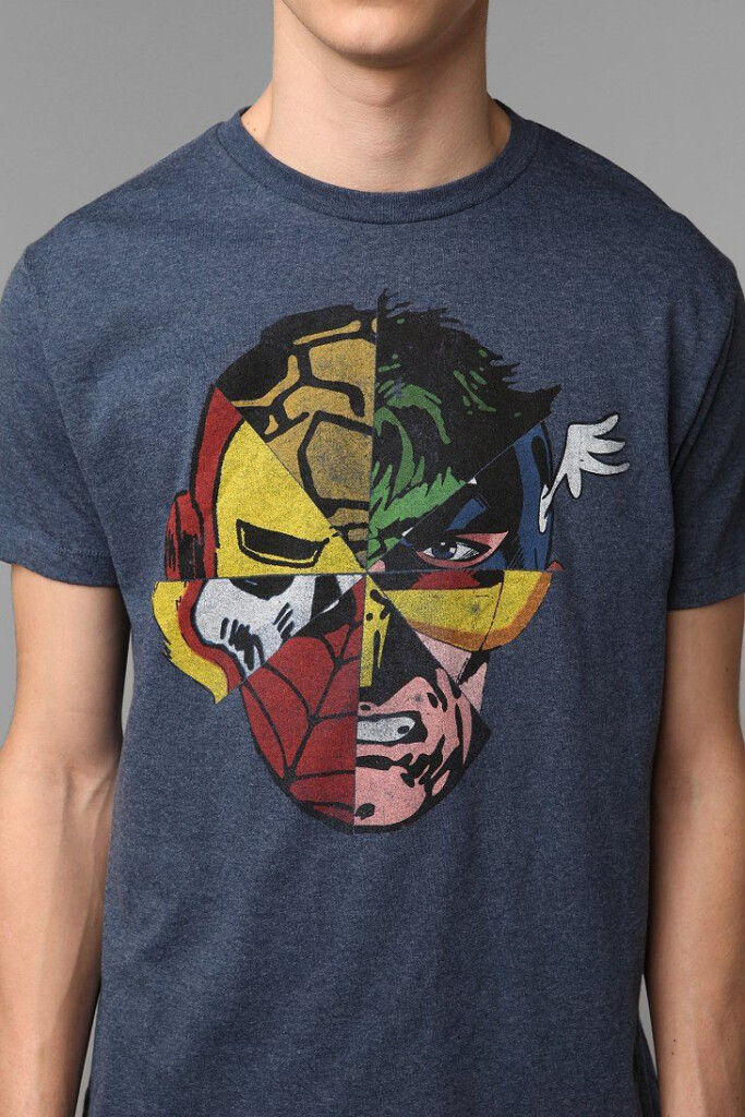 Marvel Faces Tee Marvel Clothes T Shirt Superhero Shirt