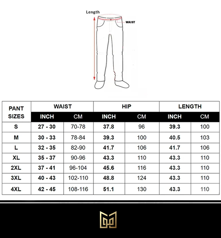 Zara Men's Pants Size Chart