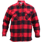 Mens Extra Heavyweight Buffalo Plaid Sherpa Lined Flannel Shirts