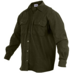 Mens Heavy Weight Solid Flannel Shirt Camouflage ca