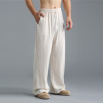 Mens Lightweight Cotton Drawstring Pants ZLAY