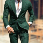 Mens Suit Green Classic 2 Piece Suit Groomsmen Dinner Party Etsy