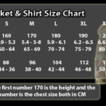 Military Army Size Chart Information In CM