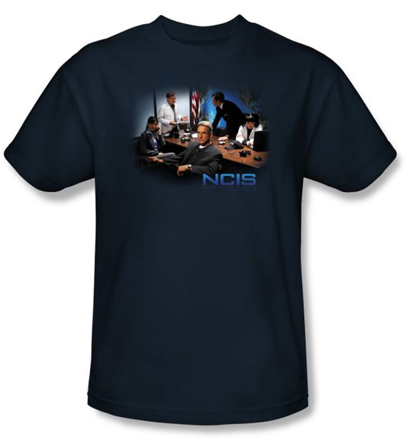 NCIS Adult T shirt Original Cast Crime Drama Navy Blue Tee Shirt 