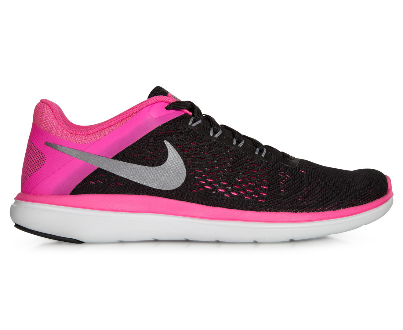 Nike Women s Flex 2016 RN Running Shoe Black Fluro Pink Grey White