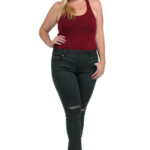 Pasion Women s Jeans Plus Size High Waist Push Up Style N2801H R