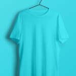 Plain Ocean Blue T Shirt CrazyMonk