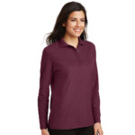 Port Authority Ladies Silk Touch Long Sleeve Polo