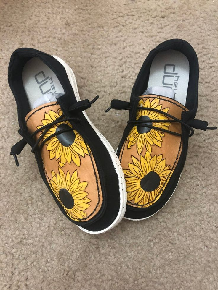 PREORDER Sunflower Boat Shoes Etsy In 2021 Western Shoes Dude