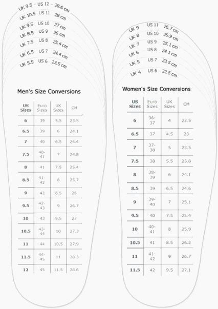Printable Shoe Size Chart Width Unique 40 Mesmerizing Printable Shoe