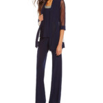 R M Richards Mock 3 Piece Beaded Neck Pant Set Dillards