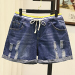 Ripped Denim Shorts Plus Size Clothes Online Shop Singapore Large