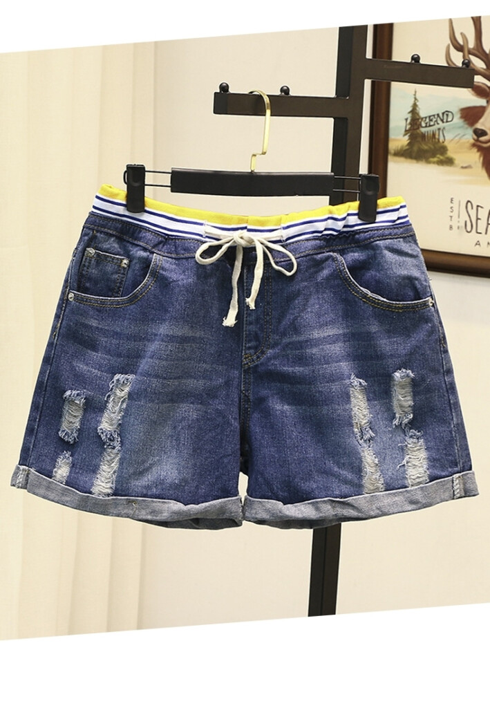 Ripped Denim Shorts Plus Size Clothes Online Shop Singapore Large 